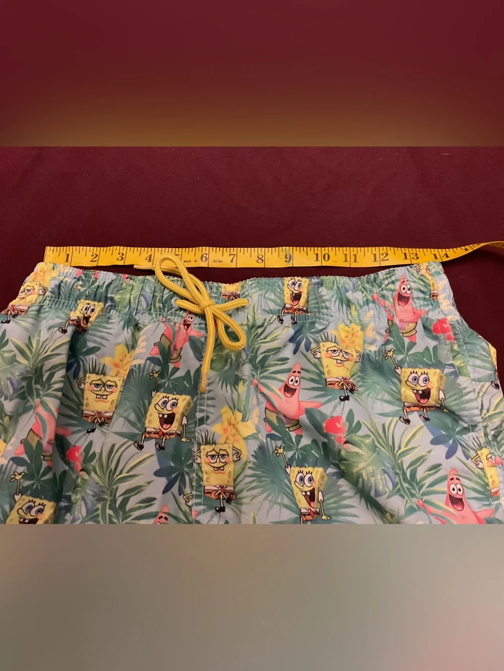 H&M Light Blue SpongeBob & Patrick Tropical Swim Trunks